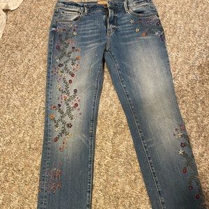 Driftwood straight leg embroidered Audrey Jean
